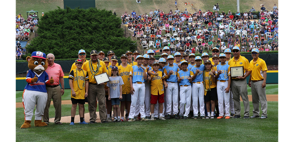 2018 World Series Sportsmanship Award - PTCLL and Hawaii